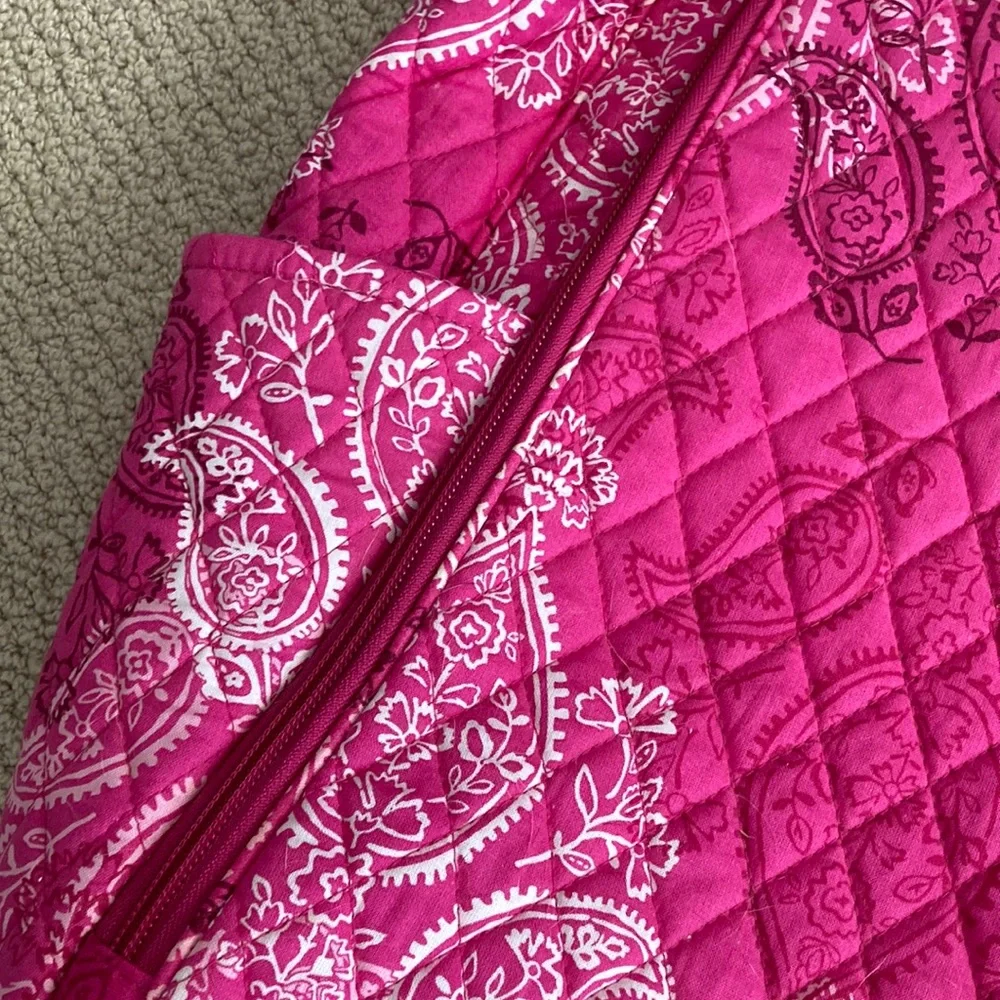 NEW Vera Bradley Pink Laptop Backpack Stamped Paisley Campus Bag Quilted NWT